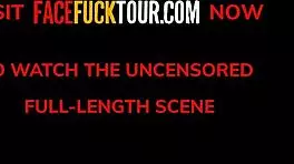 Yessica Bunny Faces Extreme Throat Fucking in Petite Latina Threesome.