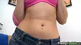 Watch this huge ass teen get facial, says AJ Applegate.