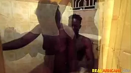 Black teen rides in shower