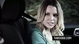 blonde teen aubrey sinclair fucks driving instructor outdoors