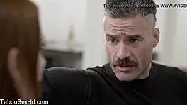 step dad fucks his teen redhead girl with monster cock while she's away 😈