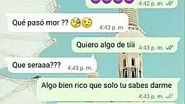 Tati and I started with hot WhatsApp chats, then fucked in the office