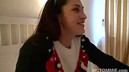 layla lane masturbates on christmas then sucks cock