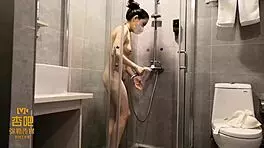 i'm fucking this asian teen 18+ quickie, her wet pussy bent over barefoot.