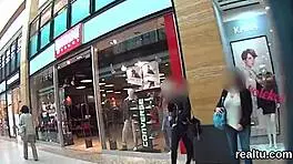 charming czech girl is seduced in the shopping centre and banged in pov