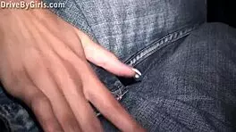 Adorable teen dogging with anonymous guys in public