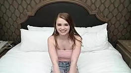 This cute newbie from the Midwest gives a sloppy blowjob. Can you believe how amateur she is?