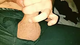 that cute innocent girl is letting a thick cock slide into her tight pussy