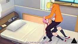 Koikatsu Sakura and Naruto have sex in anime uncensored.
