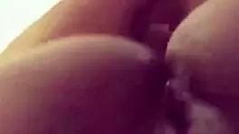 Small ebony rides big black cock hard in homemade fuck