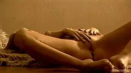 Sarah, imagine this solo beauty in lingerie touching her tight pussy!