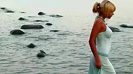 Beautiful Brunette Masha Strips Naked In Solo Promo