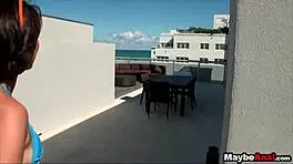 Amateur brunette evelyn lacie experiences her first anal adventure in part two