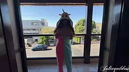 OMG, redhead teen gives magical deepthroat blowjob and swallows! 🔥