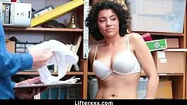 maya fucked burglar to avoid arrest with big cock blowjob