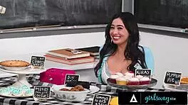 Surreal stepsister Chloe gets seduced by a raving milf with huge tits