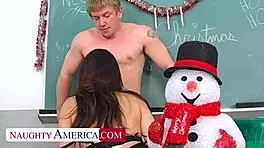 beautiful petite 18+ asian kaiya lynn gets her xmas bonus in her wet pussy