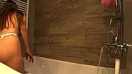 young wife cheats on husband and fucks best friend in bathroom