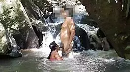 No Better Sight Than Fucking Latina Teen's Asshole By Waterfall And Cumming Inside