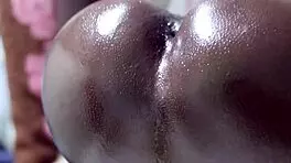 Young Ebony Amateur Craves Quick Sticky Anal Sex at Home