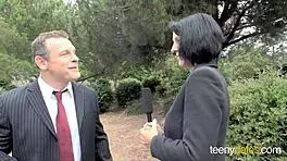 Skinny teen babe handles massive cock with ease