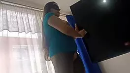 New Employee Does Chores Without Panties Gets Lucky With Oral and Sex