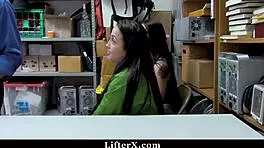 twin sisters reprimanded by security officers for shoplifting