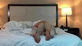 Petite woman enjoys a gentle creampie session