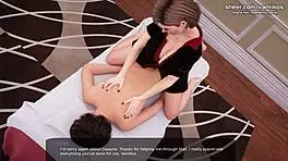 Busty masseuse babe teen violet with perfect big tits and a big ass gives tit job to her special client with a big cock milfy city v1 0 final taboo hentai 3d game part 86