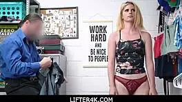 Wet Blonde Teen Madison Haze Pays Burglary Fine With Sex In Shop.