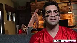 Lucas Frost and Adria Rae enjoy nerdy snack in glasses