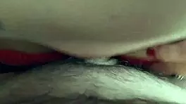 I rub my pussy on his dick, cum in panties, wear them