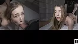 College Slut FUCKED ROUGH by Her Roommates