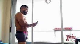 Young Latina Delivery Girl Submits To Muscular Peruvian