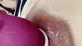 Masturbating my big juicy pussy with oiled clit 😏💦
