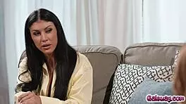 Matchmaker Queenie Sateen turns Adria Rae and Kimmy Kimm into steamy lesbian threesome fun. It’s a wild fuck sesh!