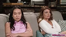 Matchmaker Queenie Sateen turns Adria Rae and Kimmy Kimm into steamy lesbian threesome fun. It’s a wild fuck sesh!