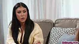 Matchmaker Queenie Sateen turns Adria Rae and Kimmy Kimm into steamy lesbian threesome fun. It’s a wild fuck sesh!