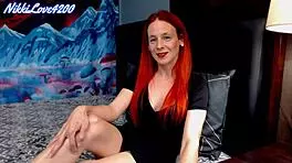 wow, this petite redhead in heels and a sexy dress is pure fire 🔥