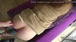 A beautiful girl comes home for intense anal doggystyle, getting face fucked and covered in cum on her face and in her mouth.