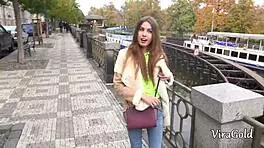 A beautiful girl comes home for intense anal doggystyle, getting face fucked and covered in cum on her face and in her mouth.