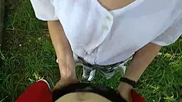 My Stepsister Took Me To Woods For Fantastic Blowjob