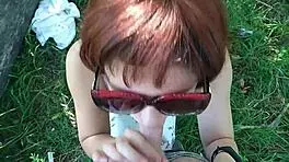 My Stepsister Took Me To Woods For Fantastic Blowjob