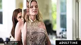 milf rachael cavalli gives in to teen babysitter reese robins' seduction