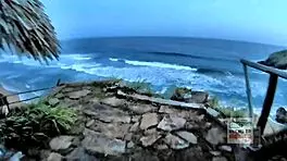 spying on skinny babe masturbating at nudist festival, then rough fuck