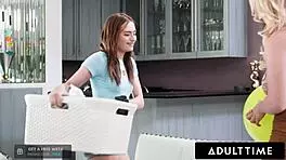 milf rachael cavalli gives in to teen babysitter reese robins' seduction