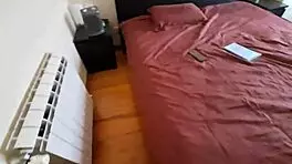 Latina maid with creamy pussy in jeans and flip flops is seduced with a massage