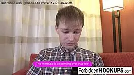 Busty Blonde Encounters Step-Brother's Huge Surprise