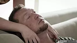 Guy visits mature landlady and wife for a discussion