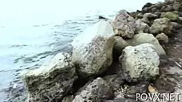 large dick stretches hairy tight pussy with monster cock sucking and fucking